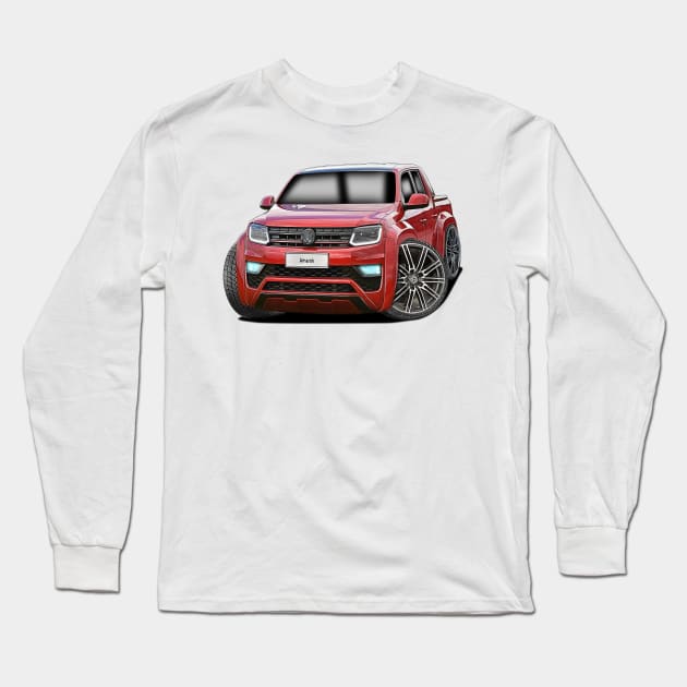 Red Amarok Long Sleeve T-Shirt by AmorinDesigns